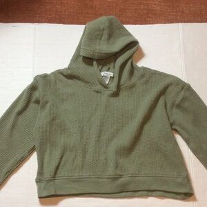 Olivia Kay olive green cropped hoodie xl